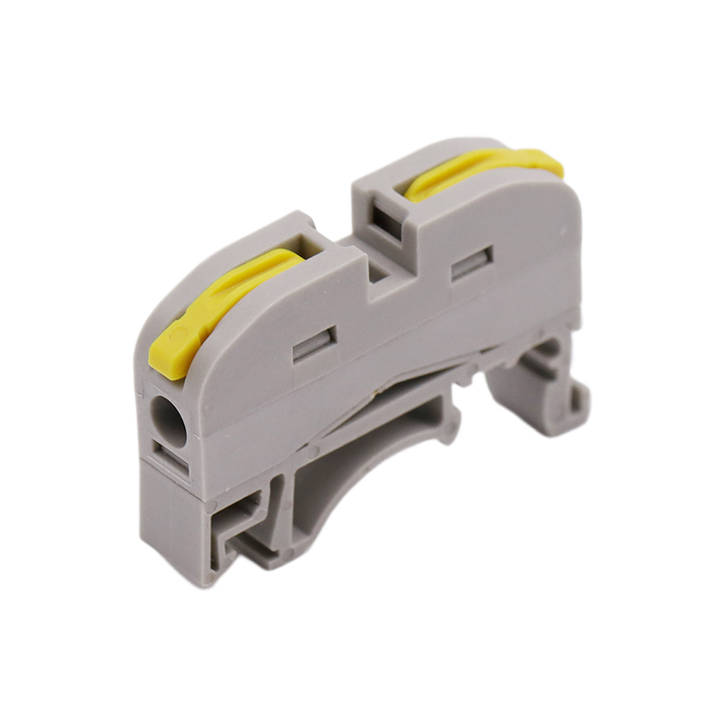 1 In 1 Pole Yellow DIN Rail Terminal Quick Connector