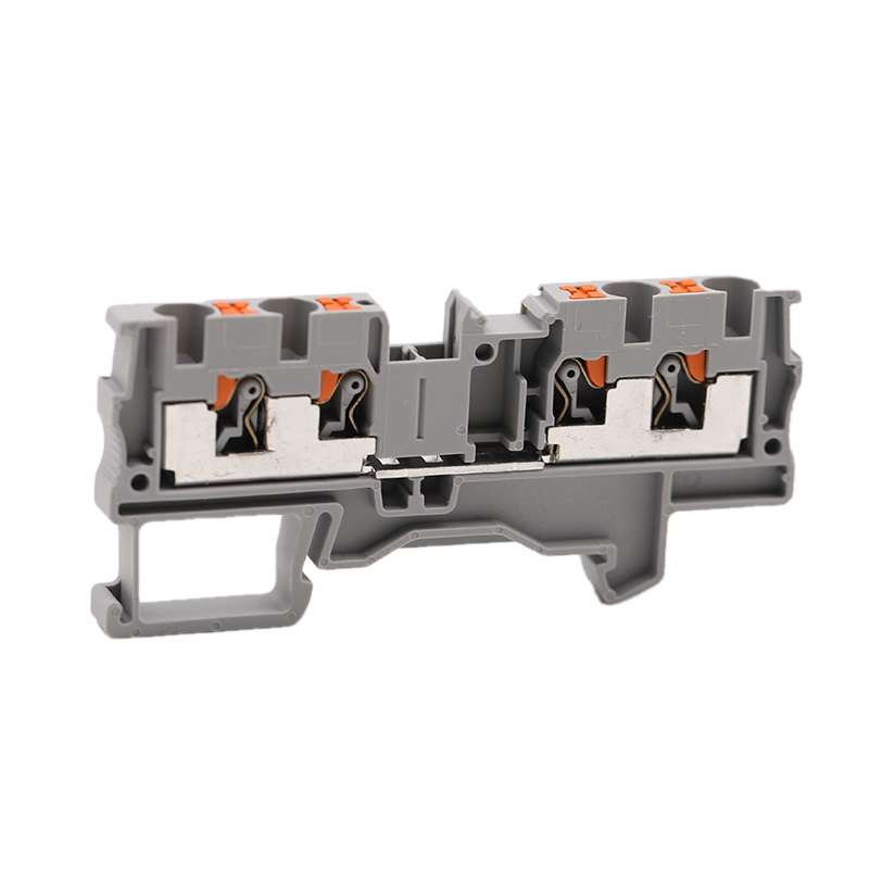 32A 800V Spring Type Rail Terminal Block Din Rail Mounted