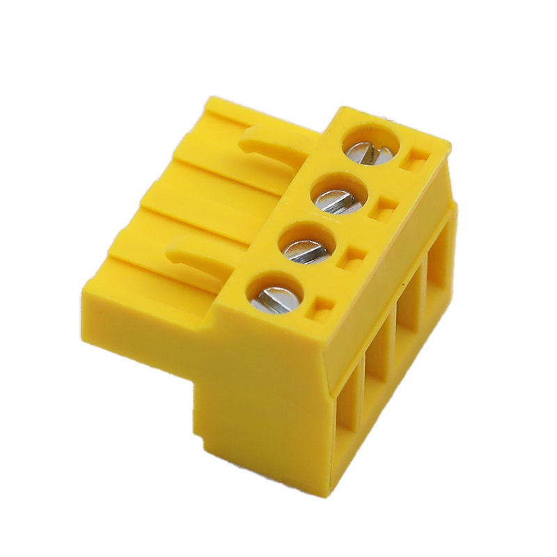 Terminal Block For Din Rail Enclosure Color Yellow 4P